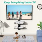 WALI Floating Entertainment Center Shelves, Holds Up to 17.6lbs, TV Shelf with Strengthened Tempered Glasses for DVD Players, Cable Boxes, Games Consoles, TV Accessories (CS202B), 2 Shelf, Black - Image 5