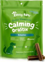 Zesty Paws OraStix for Dogs - Calming Dental Sticks for Stress with Hemp Melatonin Chamomile Dog Healthy Teeth and Gums Calm Composure for Fireworks and Thunderstorms - 25oz - Image 2