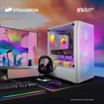 STGAubron Gaming Desktop, Radeon RX 590 8G GDDR5, Intel Xeon E5 2.5G up to 3.3G, 32G Memory, 1T SSD, 600M WiFi, BT 5.0, RGB Fan x 6, RGB Mouse Pad, Windows 10 Home, White - Image 5