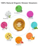 Shower Steamers Aromatherapy - 8 Pack Organic Shower Bombs with Natural Essential Oil, Self Care and Stress Relief Birthday Gifts for Women Men, Home Spa Gifts for Her Mom Wife, w/Tray - Image 4