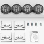 36LEDs Battery Powered Par Lights - RGB 36W Rechargeable Par Stage Lights Sound Activated Remote DMX Control Uplights for Event Wedding Party Church Music DJ Dance Show Stage Lighting 4 Pack - Image 8