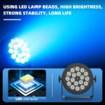 LED Stage Lights RGBWA+UV 6-in-1 Par Lights, HOLDLAMP 18X12W High Power Par Can Lighting with DMX Control Sound Activated Uplights for Events Halloween DJ Wedding Stage Party Church Live Show (1 Pack) - Image 5