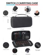 Switch 2 Accessories Bundle for Nintendo, 16 in 1 Game Kit: Carrying Case, Two Screen Protector with Alignment Frame, Steering Wheel for Mario Kart, Grip for joycon Controller Console Protective Cover - Image 3