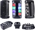 LED Mini Spider Moving Head Light 8x5W Beam Stage Lights RGBW Sound Activated DMX-512 Control for DJ Party Bar Disco Show Wedding Event Stage Lighting - Image 9