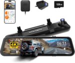 WOLFBOX G900 PRO Mirror Dash Cam with STARVIS 2 IMX678, 12 inches Rear View Mirror Camera with Front 4K and Rear 2.5K, Included 128GB Card, Voice Control, 5.8GHz WiFi, Loop Recording, G-Sensor & GPS - Image 2