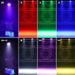 Par Lights 18LED Stage Lights 180W RGBUV 4in1 Uplights Stage Lighting Effect by DMX and Sound Control Stage Lighting for Party Bar Disco DJ Live Show Wedding Church Halloween (2 Packs) - Image 7