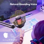 MAONO Gaming USB Microphone, Noise Cancellation Condenser Mic with Mute, Gain, Monitoring, Boom Arm Mic for Streaming, Podcast, Twitch, YouTube, Discord, PC, Computer, PS4, PS5, Mac, GamerWave DGM20S - Image 6