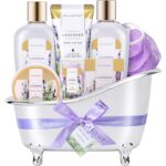 Spa Gifts for Women - Spa Luxetique Bath Baskets for Women, 8 Pcs Lavender Bath Sets with Bubble Bath, Lotion, Birthday Sets, Mothers Day Gifts for Mom - Image 2