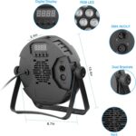 90W 60LEDs Par Lights 2Pack - RGB Stage Par Lights Sound Activated by Remote & DMX Control Uplights for Events Church Wedding Music Dance Show DJ Party Lighting - Image 6