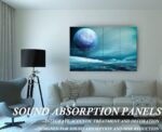 8 Pack Art Acoustic Panels,48x32 inch Sound Absorbing Wall Art,Decorative Soundproof Wall Panels,Fireproof Absorbing Noise Cancelling Panels for Recording Studio Acoustical Treatments,Moon - Image 6