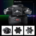 Moving Head DJ Lights, 150W RGBW LED Moving Head Light with Mixed Lighting Effects, 6 Arms Party Lights Support DMX-512 & Sound Activated, Stage Lights for Party Disco KTV Wedding Club - Image 6