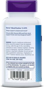 Natrol Mood Positive 5-HTP and L-Theanine for Balanced Mood and Relaxation, 50 Tablets, Up to a 50 Day Supply - Image 10