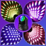 U`King Moving Head Dj Light,30W Double Sided Disco Ball Parties Light with Kaleidoscope and Stage Lighting by DMX and Sound Activated Control Spotlight for Club,Wedding,Live Show,Bar(1-Pack) - Image 10