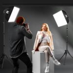 Softbox Lighting Kit, NiceVeedi 16'' x 16'' Softbox Photography Lighting Kit with 63” Tripod Stand & 5400K 450W Equivalent LED Bulb, Continuous Lighting for Photography/Video Record/Live Streaming - Image 7