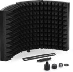 TONOR Microphone Isolation Shield, Studio Mic Sound Absorbing Foam Reflector for Any Condenser Microphone Recording Equipment Studio, Black - Image 2