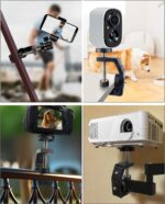 Universal C-Clamp with 1/4 Screw Rubber 360°Rotatable Ball Head Camera Mount Adapter for Tripod Monopod Desk Mount Holder LCD Monitor Flash Cart Bench Worktable Light Stand Rod Hook Shelves Cross Bar - Image 3