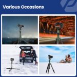 Fotopro 59" Carbon Fiber Travel Tripod, Compact Camera Tripod with Metal Ball Head, Detachable Monopod with Quick Release Plate and Bag, Load up to 8KG/17.63lbs - Image 8