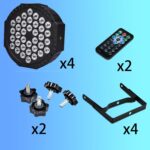 Stage Lights DJ Lights 36LED Par Lights - 4 Pack RGB Party Lights Uplights with Sound Activated Remote Control Stage Lighting for Disco Wedding Club Ba Christmas Party Lighting Outdoor - Image 8