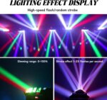 LED Mini Spider Moving Head Light 8x5W Beam Stage Lights RGBW Sound Activated DMX-512 Control for DJ Party Bar Disco Show Wedding Event Stage Lighting - Image 4