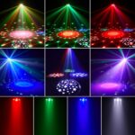 DJ Strobe Party Lights,RGBW 3in1 LEDs Disco Ball Lights Rotatable 540° Rave Light Room Party Lighting Indoor Professional Sound Activated DMX Stage Light for Parties Club Home Bar Birthday KTV - Image 4