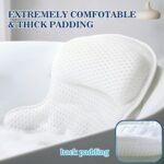 Bath Pillow Bathtub Pillow, Luxury Bath Pillows for Tub Neck and Back Support, Bath Tub Pillow Headrest with Soft 4D Mesh Fabric and Non-Slip Suction Cups, Relaxing Bath Accessories Spa Gifts - Image 4