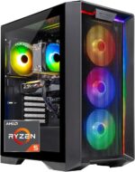 Skytech Nebula Gaming PC Desktop, Ryzen 5 5500 3.6 GHz (4.2GHz Turbo Boost), AMD RX 6400 4GB GDDR6, 500GB SSD, 16GB DDR4 RAM 3200, 650W Gold PSU, Wi-Fi, Win 11 Home - Image 2