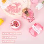 Birthday Gifts for Women, Relaxing Spa Gift Baskets for women, Rose Self Care Get Well Soon Gifts for Her Friend Daughter Sister Wife Coworker Nurse Teacher - Image 3