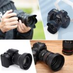EEEKit 58mm Tulip Flower Lens Hood with UV Filter Lens for Canon EOS 77D 80D 90D Rebel T8i T7 T7i T6i XTi SL2 DSLR Camera - Image 8