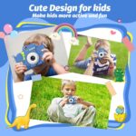 Upgrade Dinosaur Kids Camera, Christmas Birthday Gifts for Girls Boys 3-12, 1080P HD Selfie Digital Video Camera for Toddlers, Cute Portable Little Girls Boys Gifts Toys for 3 4 5 6 7 8 9 Years Old - Image 6