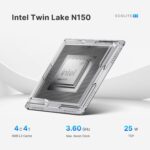 Mini PC E3, Intel Twin Lake N150 Mini Computers Full-Featured USB-C, 16GB DDR4 RAM, 512GB NVMe SSD, 4K Triple Display, 2.5G Gigabit Ethernet Desktop Computers for Office Business - Image 3