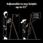 Portable Art Easel Stand 63 Inches - Black Picture Stands for Display w/Bag - Tabletop Art Easel Stand for Sign, Wedding Signs, Poster Stand, Painting Canvas Stand - Metal Tripod, Easels for Display - Image 4