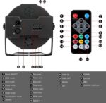 36LEDs Battery Powered Par Lights - RGB 36W Rechargeable Par Stage Lights Sound Activated Remote DMX Control Uplights for Event Wedding Party Church Music DJ Dance Show Stage Lighting 4 Pack - Image 6