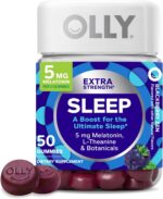 OLLY Extra Strength Sleep Gummy, 5 mg Melatonin, L-Theanine, Chamomile, Lemon Balm, Sleep Aid, BlackBerry - 50 Count - Image 2
