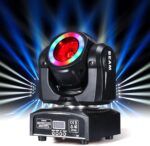 Moving Head Lights 60W LED Stage Lights RGBW Beam Halo Cycle Strip DJ Lighting, DMX 512 Sound Activation for Event Parties Wedding Church Live Band Show - Image 9