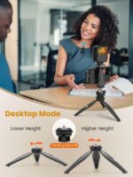 Upgraded Vlogging Kit w/Wireless Lavalier Microphone,YouTube Kit for iPhone and Smartphone w/59” Retractable Tripod,Automatic Switch Phone Clamp,Content Creator Gear for TikTok(Vlog K5) - Image 7