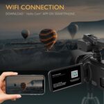 6K Camcorder Video Camera 64MP IR Night Vision Vlogging Camera for YouTube 18X Digital Zoom 4.0 Inch Touch Screen Video Camera with WiFi, Microphone, Remote Control, 64GB SD Card,Stabilizer - Image 6