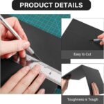 8 Pieces Foam Boards Foam Core Backing Boards, Silver Craft Knife with Protective Cap and 12 Inch Stainless Steel Ruler for Art Presentations Crafts Display Favors (Black,16 x 12 x 0.2 Inches) - Image 4