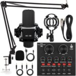 Podcast Equipment Bundle, V8 Audio Interface with Cardioid Designer BM800 Mic, Studio Condenser Microphone Perfect for Podcasting, Recording, Singing, Streaming and Gaming - Image 2