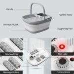 HOSPAN Collapsible Foot Spa with Heat, Bubble, Red Light, and Temperature Control, Foot Bath Massager with 8 Shiatsu Massage Rollers, Pedicure Foot Spa for Relaxation and Stress Relief - Image 7