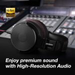 OneOdio Hi-Res Over Ear Headphones for Studio Monitoring and Mixing, Sound Isolation, Protein Leather Earcups, 50mm Driver Unit, Wired Headphones for AMP Guitar Keyboard (Pro-50 Black) - Image 3