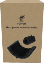 TONOR Microphone Isolation Shield, Studio Mic Sound Absorbing Foam Reflector for Any Condenser Microphone Recording Equipment Studio, Black - Image 11