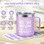 Birthday Gifts for Women Lavender Spa Gift Basket for Women Self Care Relaxing Bath Set Purple Gifts Inspirational Gift for Mom Wife Her Female Sister Teacher Nurse Friends Employee Coworker Spa Gifts - Image 5