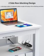 40W Fast Charging Station,Desk Clamp Power Strip 20W USB C,8 Outlets,8 USB Ports,4 USB C and 4 USB A, Office Furniture Nightstand Edge Mount Surge Protector, 14AWG Cord, Fits 1.9" Tabletop Edge - Image 6