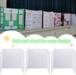 3 pcs Small White Tri-Fold Display Boards, 21 x 14 Inches Corrugated Trifold Poster Boards for School Projects, Science Fairs, Business Presentations and Exhibitions - Image 4