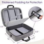 SNIGJAT Audio Mixer Case (Size:15.5"x 13" x 6"), Protective DJ Mixer Bag with 10mm Padding, Large-Capacity Recording Equipment Bag Soft with Adjustable Storage for Cables, Podcast Gear and Mics, Gray - Image 4