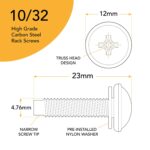 10-32 Rack Screws 50-Pack - Versatile Server Rack Accessories for Network Cabinets, Audio Mounts, Studs and Recording Studio Includes Nylon Washers. Perfect for Rackmounts - Image 3