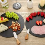 Natural Slate Cheese Charcuterie Board Set of 2, Premium Serving Platter for Charcuterie, Cheese, Appetizers | Placements Black Slate for Laser Engraving Rustic Kitchenware Entertaining 11.8in - Image 6