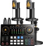 MAONO Podcast Equipment Bundle for 2: Audio Interface Mixer with 2 XLR Condenser Mic Noise Reduction Podcast Streaming MaonoCaster E2 Gen2B - Image 2