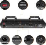 DJ Laser Lights, U`King 5 Beam Effect Sound Activated DJ Party Lights RGBYC LED Music Light by DMX Control for Disco Dancing Birthday Bar Stage Lighting（2 PCS） - Image 5