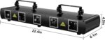 DJ Laser Lights, U`King 5 Beam Effect Sound Activated DJ Party Lights RGBYC LED Music Light by DMX Control for Disco Dancing Birthday Bar Stage Lighting（2 PCS） - Image 4